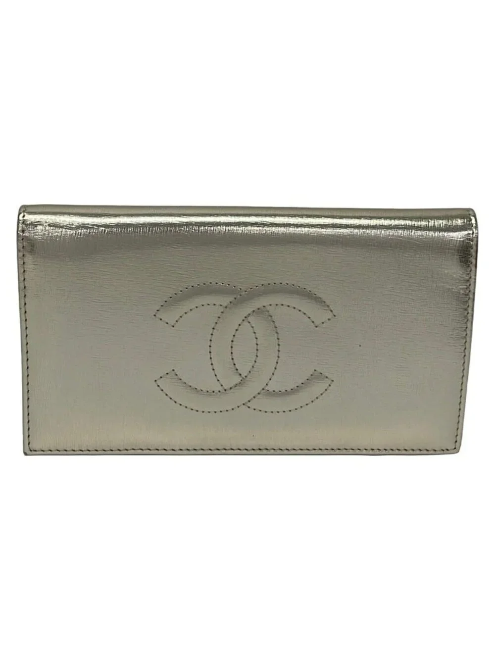 Chanel Wallet Gold CC Logo Leather